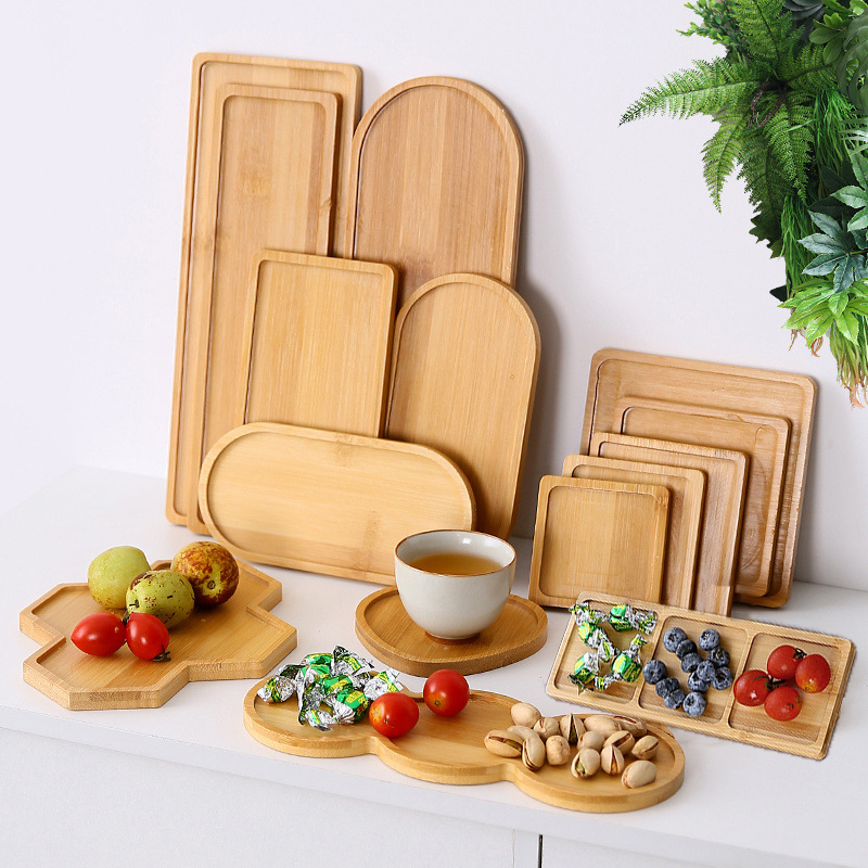 Food Snacks In Japan - บนโต๊ะอาหารไม้ถาดอาหารชาแก้วกาแฟ Coaster ไม้สไตล์ญี่ปุ่นขนมขบเคี้ยวผลไม้ชาจานรองพาเลทห้องครัว