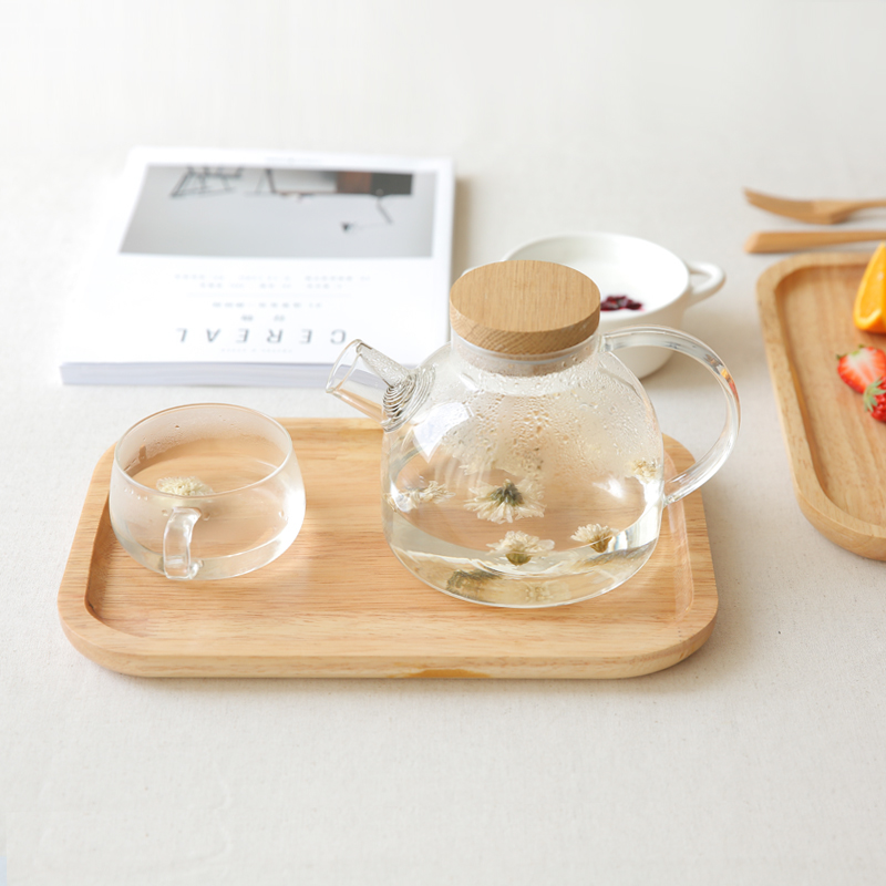 Food Snacks In Japan - ญี่ปุ่นชาถาดเสิร์ฟไม้ Afternoon ขนมขบเคี้ยวเค้กเสิร์ฟแผ่นขนมหวาน Oak อาหาร Organizer