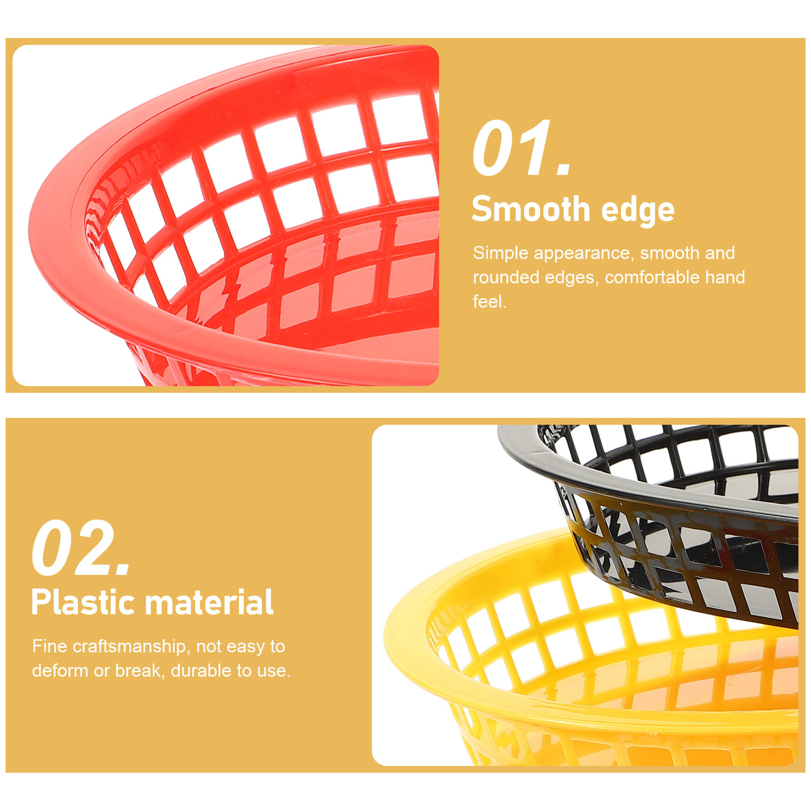 ตะกร้าใส่เฟรนช์ฟรายส์ 6 ชิ้น ต - Food Snacks Basket บทวิจารณ์และราคา