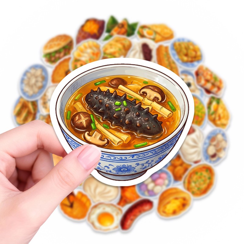 สติกเกอร์วัสดุ DIY ลายอาหารจีน - Food Like Snacks บทวิจารณ์และราคา