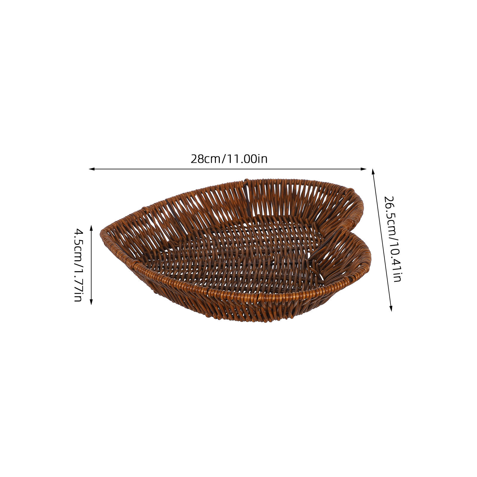 ตะกร้าหวายรูปหัวใจ 2 ชิ้น สำหร - Food Snacks Basket บทวิจารณ์และราคา
