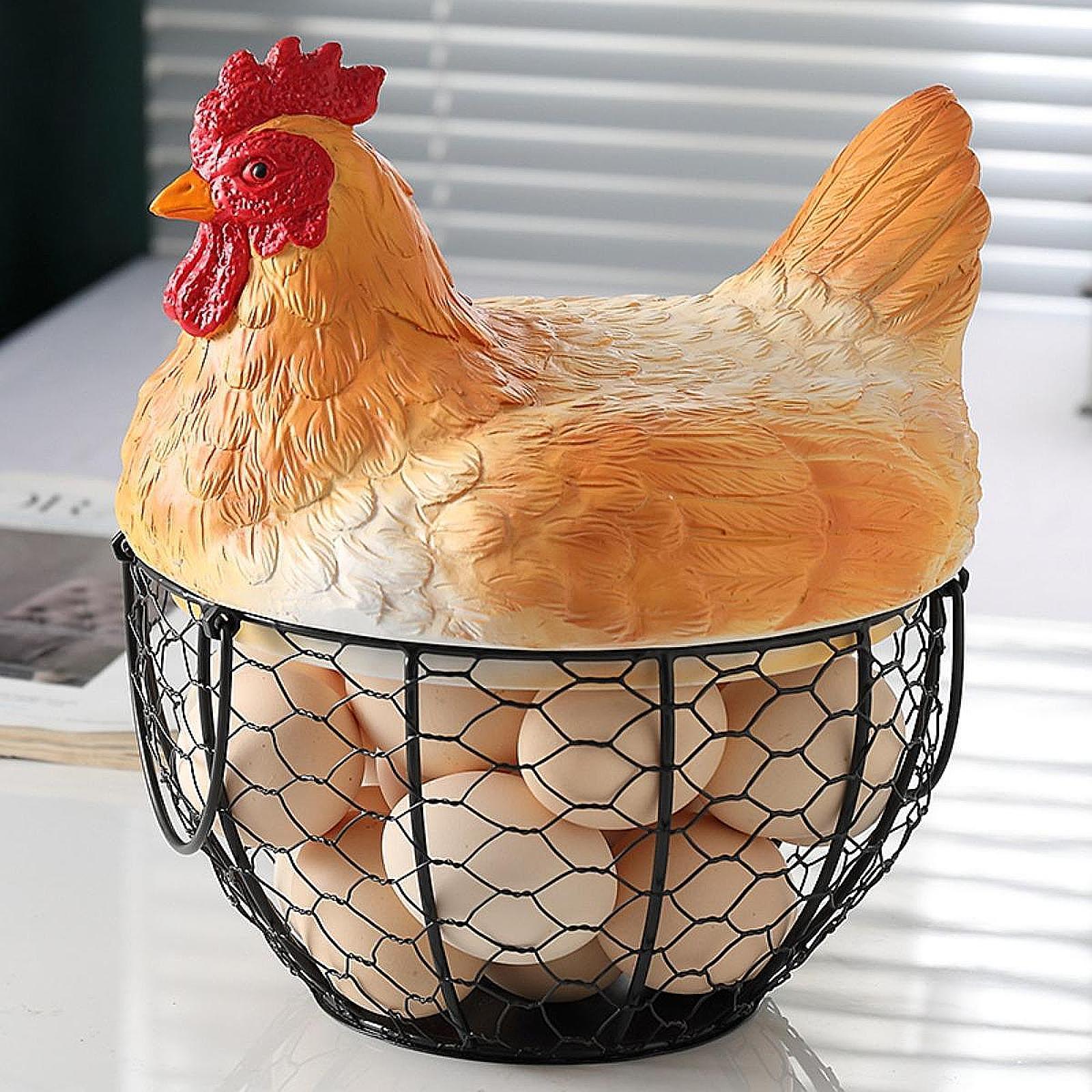 ตะกร้าไข่พร้อมฝาปิดอุปกรณ์ครัว - Food Snacks Basket บทวิจารณ์และราคา