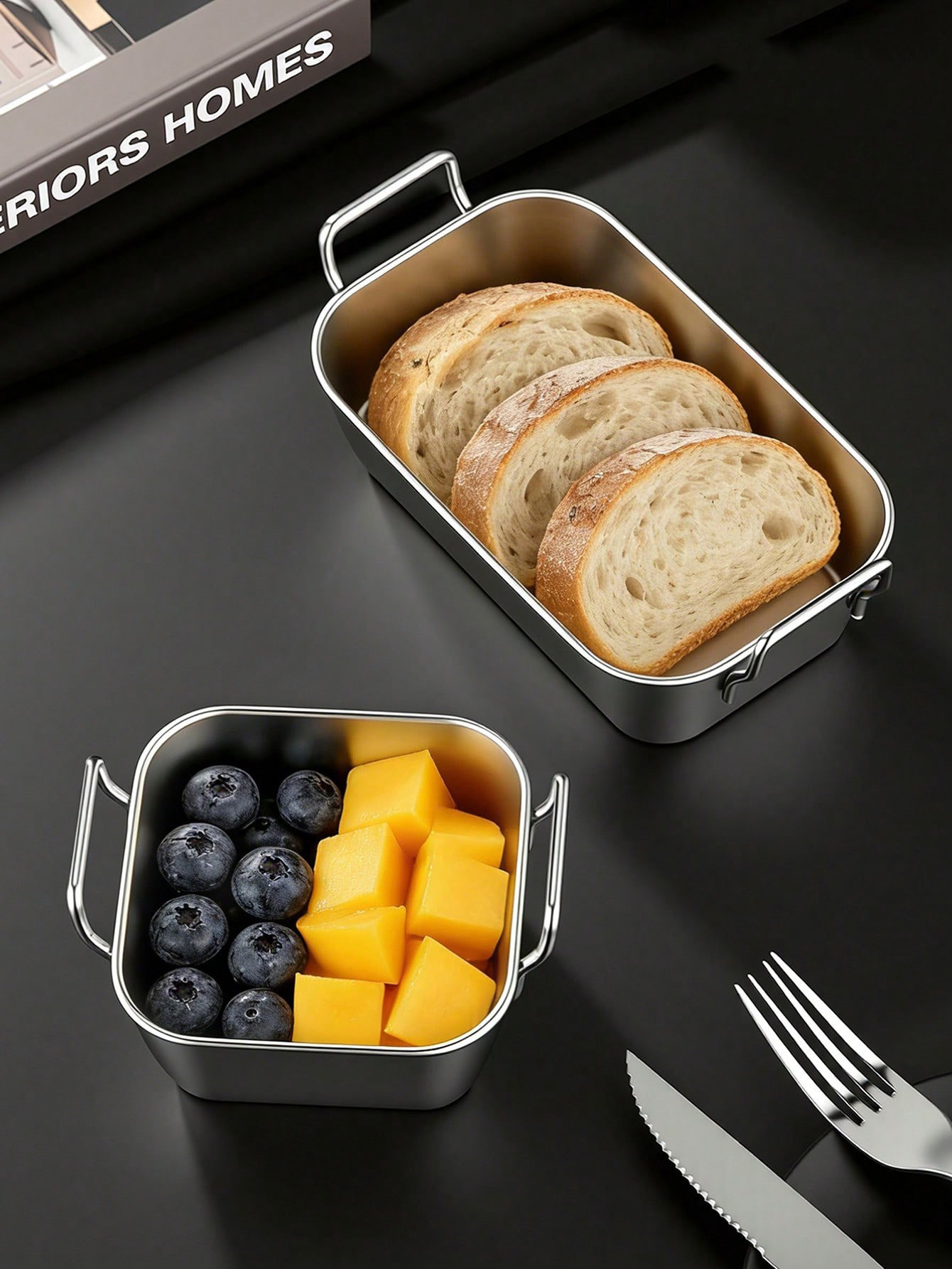 ตะกร้าสแตนเลสสองหูสำหรับใส่เฟร - Food Snacks Basket บทวิจารณ์และราคา