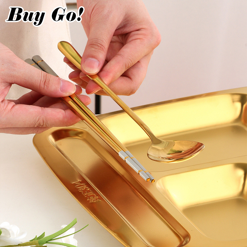 6ส่วนสแตนเลสสตีลอาหารถาดแบ่งอา - Food Snacks To Buy บทวิจารณ์และราคา