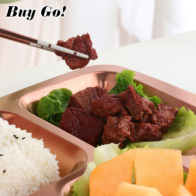 6ส่วนสแตนเลสสตีลอาหารถาดแบ่งอา - Food Snacks To Buy บทวิจารณ์และราคา