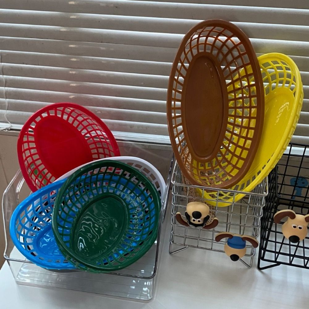 ตะกร้าใส่อาหารพลาสติกทรงรีหลาก - Food Snacks Basket บทวิจารณ์และราคา