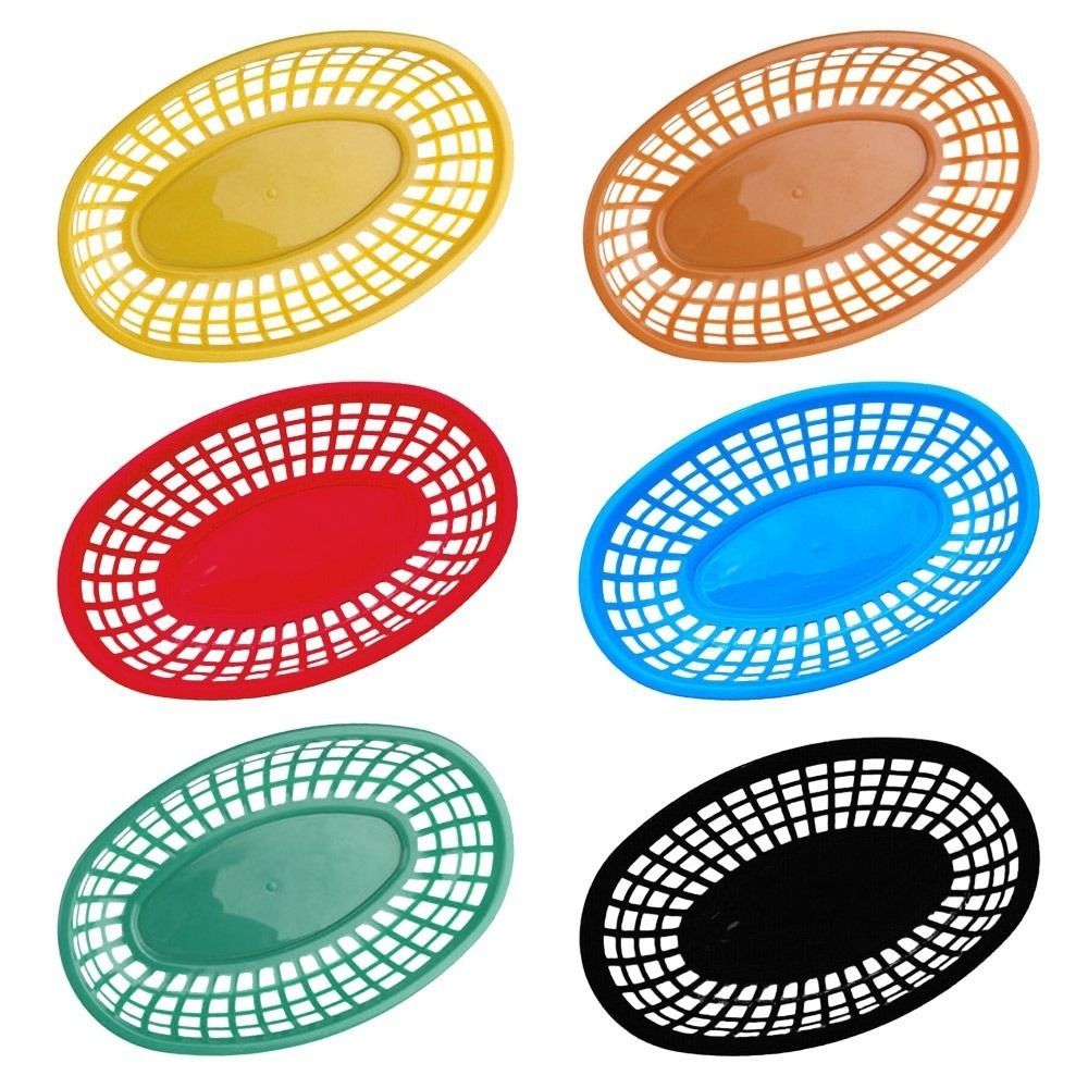 ตะกร้าใส่อาหารพลาสติกทรงรีหลาก - Food Snacks Basket บทวิจารณ์และราคา